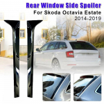2 tk l&auml;ikiv must tagaakna k&uuml;lgspoiler Canard Splitter Trim Skoda Octavia Estate 2014-2019 jaoks