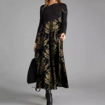 Naiste mood, pikkade varrukatega, p&otilde;hjusliku tr&uuml;kiga suures suuruses kleidid, &otilde;htused pikad kleidid naistele XXXL