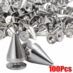 10-100 tk &Uuml;mmargused koonused naelad Metallist puust naelad, keeratavad naastud DIY k&auml;sit&ouml;&ouml;na lahedad punkr&otilde;ivad needid, kaunistus r&otilde;ivaste kingade jaoks 7x10MM