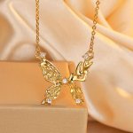 Flash Diamond Butterfly kaelakee, naiselikkus, ni&scaron;&scaron;, tipptasemel Sense, mitmek&uuml;lgne rangluukett, k&uuml;lm tuul, lihtne tsirkoonist ripats.