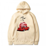 JDM Drift Red Car Fashion Prindiga kapuuts Meeste/naiste y2k vabaaja kapuutsiga s&auml;rk, naiste pullover Pusad Oversize Unisex r&otilde;ivad S