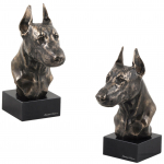 Dobermann, Doberman Pinscher, Dobie I - Dog statue, bust on stone base, sculpture, trophy for dog show by Art-Dog brand