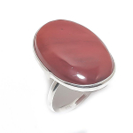 Natural Red River Jasper Gemstone 925 Sterling Silver Jewelry Ring Size 8.5 p9y69