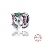 Uus 925 h&otilde;bedane roos, t&uuml;druk poiss, roosa s&auml;delev vaheklamber klambriga rant, mis sobib originaalseks moe k&auml;ev&otilde;ru, isetehtud ehted naistele