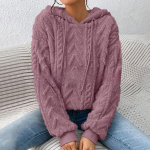 S&uuml;gis Naiste Kapuutsid ja Dressipluusid Langetatud &Otilde;lg N&ouml;&ouml;riga Kapuutsiga Teddy Fliis Pikkade Varrukatega Vabaaja Kapuutsiga Pullover XL