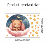 Multifilm Goodnight Bear Stars Lastetuba Kodu Taust Dekoratiivsed seinakleebised 40*60CM/fun-e55