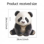 Multikas Armas Punane Panda Klaasuksed ja Aknad Kodu Taust Maastikukujundus Dekoratiivsed Akna Kleepsud 28*28CM/fun-f100