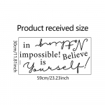 WZ9005 inspireeriv ingliskeelse loosungi uurimine kaubandusliku ruumi seinakaunistuse seinakleebis 30*59cm/WZ9005