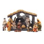 S&uuml;ndimisstseeni kuju J&otilde;ulubeebi Jeesuse v&otilde;revoodi Kujukesest Vaigust K&auml;sit&ouml;&ouml; Ornament Religioosne Kirik Katoliku Kingitus L-20.5*15.5*6.5cm black