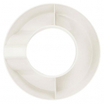 Tumbler suupistetaldrik, 3 kambriga v&auml;lipiknikustaadioni kaasaskantav joogitops, &uuml;lemine suupistealuse hoidiku hoidiku kauss valge