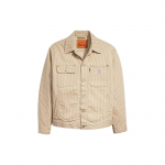 Levis Sunrise Trucker Jakk Triibulise Rev&auml;&auml;riga &Uuml;he Rinnaga Kitsas Jakk Meeste Jakk Khaki A4820-0010 S