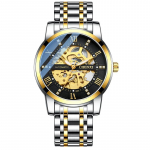 CHENXI Kellad Luksuslikud Meeste Automaatsed Isekeeruvad Mehaanilised K&auml;ekellad Veekindel Meeste Mood Luksuslik Roostevabast Terasest Kell kuld/must