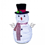 60 cm lahe valge valgustusega pop-up lumememme lauaplaadi kaunistus p&uuml;hade j&otilde;uludeks s must