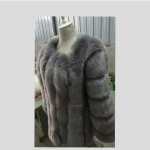 Naiste soe Faux Fox karusnaha mantel Pikk talvekarusnahast jope Naiste elegantsed &uuml;ler&otilde;ivad S hall