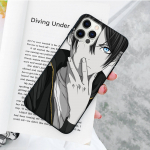 JW86 Noragami Anime must pehme &uuml;mbris Samsung Note 20 Lite S24 Ultra S23 A03 A05 A06 A11 A71 A15 A16 A13 A24 A25 A33 A52 A53 A50 M55 M35 Plus jaoks Samsung S20 tuhmkollane