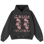 Streetwear Retro Multikas Graafiline Pesupesemise Must &Uuml;le suurusega Unisex Y2K Kapuutsikas L must