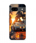 Coque - MANIACASE - Google Pixel 8a - Souple - Noir - Motif Couch&eacute; de soleil