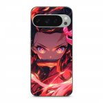 Coque - MANIACASE - Google Pixel 9 Pro - Souple - Noir - Demon Slayer Nezuko Kamado