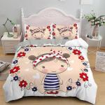 Cartoon Lovely t&uuml;drukute voodipesukomplektid, t&uuml;drukute vooditarvikute komplekt tekikott vooditekikomplekt voodipesukomplekt 135x200cm 2pcs
