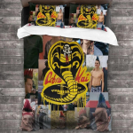 Telesari Cobra Kai Voodikomplekt Tekikott Magamistoa Tekikotid &Uuml;hekohaline Kahekohaline Kuningas Suurus Tepitud Kate Kodutekstiil 70x133cm 2pcs