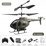 Uus RC Drone 6 kanaliga s&otilde;jav&auml;ehelikopteri LED minidroon koos kaameraga HD 8K Wifi FPV drooni kaugjuhtimispuldiga lennukim&auml;ngupoisid without camera roheline