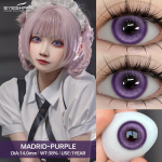 EYESHARE 2PCS Halloween Purple Colored Contact Lenses Anime Cosplay Yellow Lenses Multi-Colored Lenses Red Makeup Colored Lenses