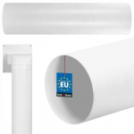 Tuyau de ventilatsioon 500 mm - Kanali rond - 125 mm - Toru rond ja PVC - Blanc - KOTARBAU&reg;