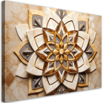 L&otilde;uenditr&uuml;kk, AI Mandala lilled 3D 60x40 beež