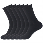 Meeste topeltkindlad puuvillased sokid, pehmed niiskust imavad sokid, 6 paari One Size must