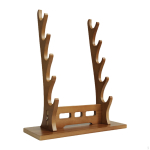 Samurai riiul M&otilde;&otilde;gahoidja Alus Toetus Keskaegne riidepuu Tanto Wakizashi Walnut 5 Tier