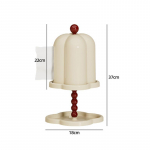 Vintage kaanega salvr&auml;tikarbik, kahekihiline hoiuriiul rullpaberi, v&otilde;tmete, ehete jaoks, tolmukindel paberipumpamiskarp, koduorganisaatorid valge