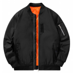 Meeste lahtise l&otilde;ikega bomberjakk - Suur suurus, vabaaja pesapallistil, ideaalne kevadiseks ja s&uuml;giseseks hooajaks 4XL must