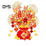 Hiina uusaasta aknakleebis Rahapuu klaasukse kleebis Mittekleepuv staatiline kleebis Aknakleebised kevadfestivali sisekujunduseks A