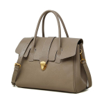 Vintage Ehtne Nahast T&ouml;&ouml;kotta Kott Taimselt Parkitud Lehma Nahast Suure Mahutavusega Kohver Naiste &Auml;rireisiks Commuter Bag One Size gray