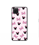 Coque - Maniacase - Galaxy A12 - Silicone - Souple - Minnie, noeud rose