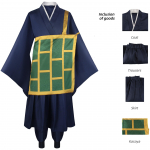 Anime Jujutsu Kaisen Cosplay Kost&uuml;&uuml;mid Geto Suguru Koolivormid Mantel P&uuml;ksid Seelik Kasaya Kimono Must Sinine Kost&uuml;&uuml;mid Naistele Meestele XXL sinine