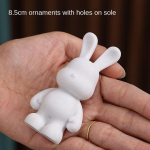 Uus DIY Paint Fluid Animal Bear Rabbit Lucky Dragon White k&auml;sitsi maalitud kodukaunistus nukk m&auml;nguasja kuju deposiit saab k&auml;sitsi valmistatud kingitus
