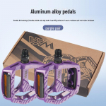 Alumiiniumsulamist topelt DU laagritega jalgrattapedaalid m&auml;gi- ja maanteeratastele Double DU Bearing Aluminum Alloy Pedal lilla