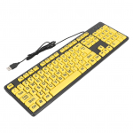 104 klahvi suure tr&uuml;kiga arvutiklaviatuur USB juhtmega klaviatuur eakatele n&auml;gemispuudega &otilde;pilastele