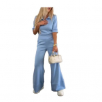 2 tk/komplekt Naiste vabaaja s&auml;rk p&uuml;ksid &uuml;likond &uuml;hev&auml;rviline kevad suvi alla keeratav krae L sinine