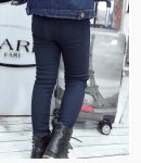 T&uuml;drukute kitsa l&otilde;ikega elastsed retuusid - imiteeritud teksad 140 cm