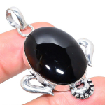 Black Onyx Handmade 925 Sterling Silver Jewelry Pendant 1.97 e1c22