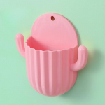 Hambaharja hoidik majapidamissein isekleepuv &otilde;mblusteta kaktusehoidik pardel Korraldaja &auml;ravooluriiul Vannitoa tarvikud 1 pc roosa