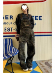 Unisex Ameerika Retro Vaba Sirge Leopardi Mustriga Tunked &ndash; Uus Street Style Pestaud Laiade S&auml;&auml;rtega Mitme Taskuga P&uuml;kste Trend XL leopardimustriline v&auml;rv