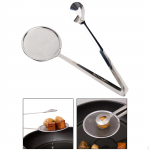 Stainless Steel Fine Mesh Strainer Food Clip,Hot Pot Tongs,Practical Colander Skimmer 2 in 1 Oil