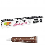 P&acirc;te &agrave; sucre en rouleau pr&ecirc;te &agrave; d&eacute;rouler &Oslash; 36 cm noir + 1 Stylo chocolat