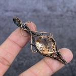 Morganite Handmade Copper Wire Wrap Jewelry Pendant 2.96 m1f56