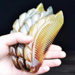 K&auml;sitsi valmistatud naturaalsest jaki sarvest kamm juuksuri peene hambaga juuksekamm antistaatiline massaažihari sirgematele lokkis kuivadele m&auml;rgadele juustele