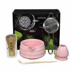 Jaapani teekomplekt 5-osaline Autentne matcha komplekt Professionaalne matcha vispli komplekt Matcha komplekt matcha armastajatele algajatele pere s&otilde;pradele roosa