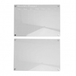 2 tk komplekt Akr&uuml;&uuml;lne kuivkustutatav tahvel 15,7x11,8 tolli L&auml;bipaistev kuu kalender ja t&uuml;hi memo tahvel 6